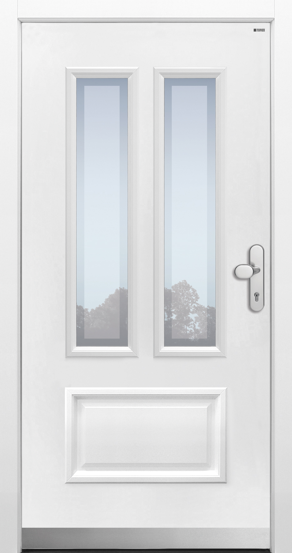 Haustür klassisch weiß mit Option Glas Klarrand Modell A128 Haustür klassisch weiß mit Option Glas Klarrand Modell A128