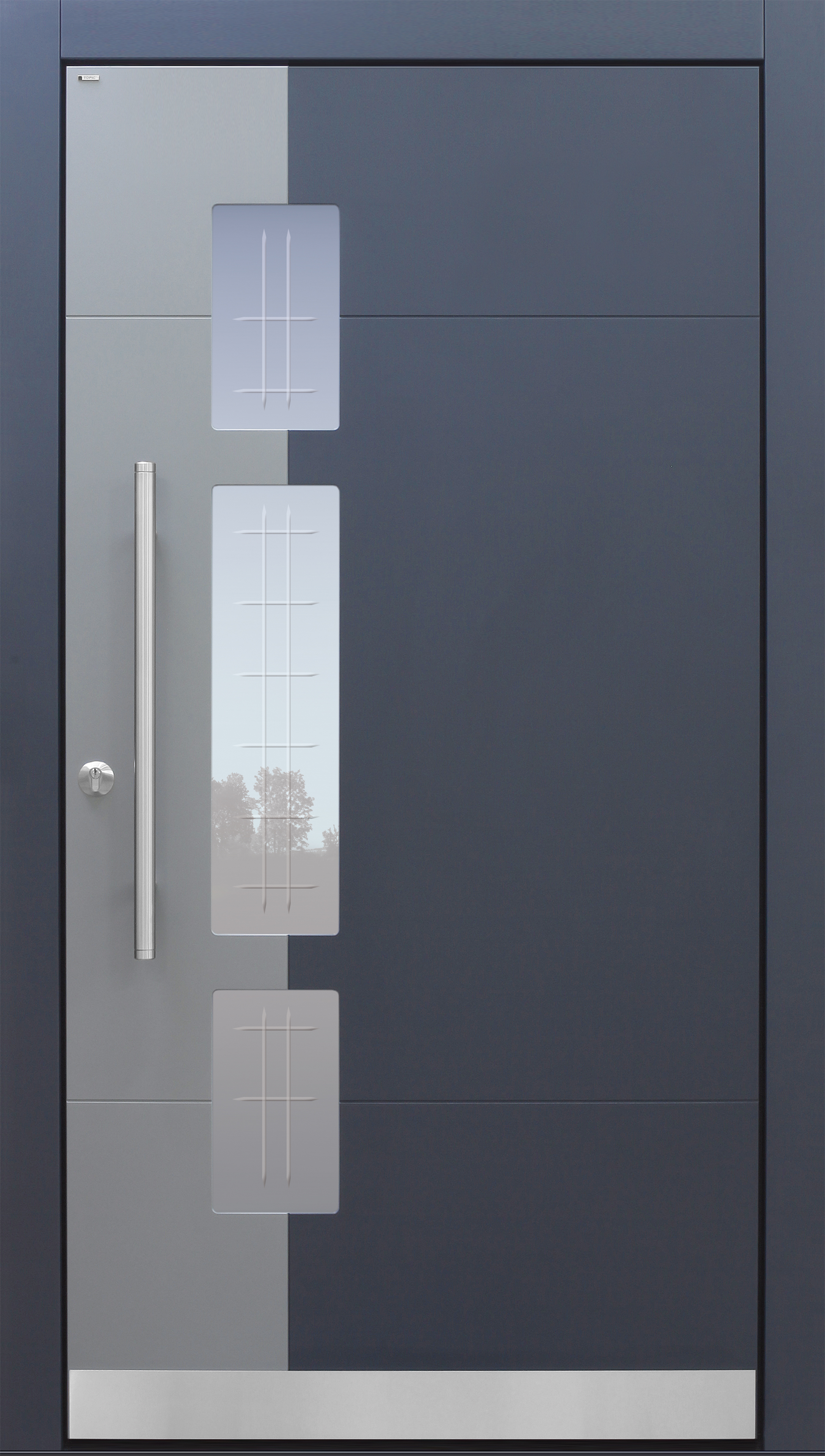 Haustür modern, anthrazit, TOPICcore, Sicherheitstür, passivhaustauglich, besser als Alu, Glas, Glasmotiv Haustür modern, anthrazit, TOPICcore, Sicherheitstür, passivhaustauglich, besser als Alu, Glas, Glasmotiv