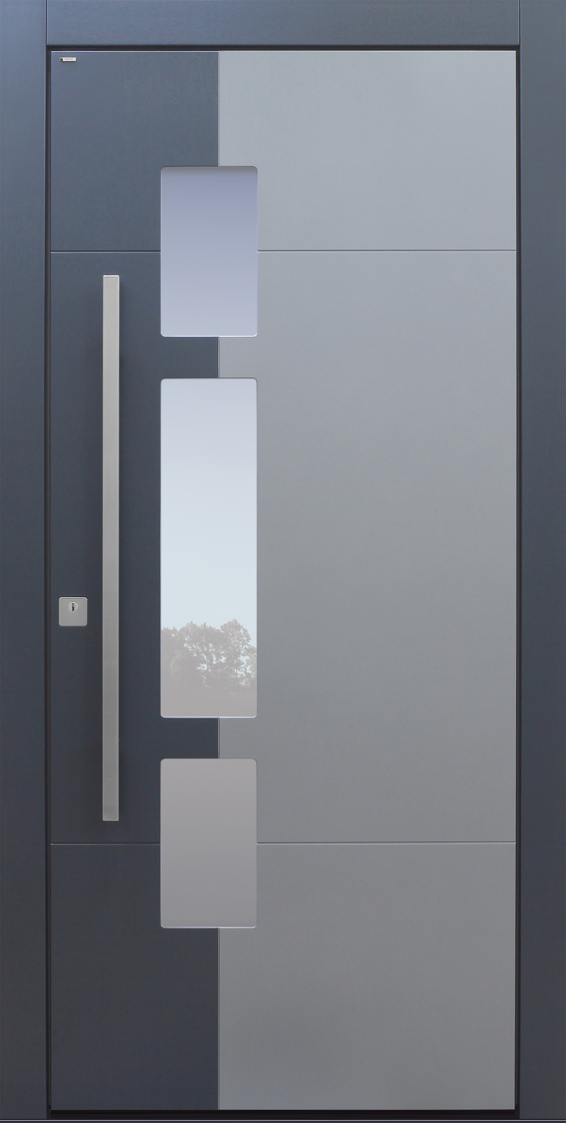 Haustür modern, grau und anthrazit, TOPICcore, Sicherheitstür, passivhaustauglich, besser als Alu, Glas Haustür modern, grau und anthrazit, TOPICcore, Sicherheitstür, passivhaustauglich, besser als Alu, Glas