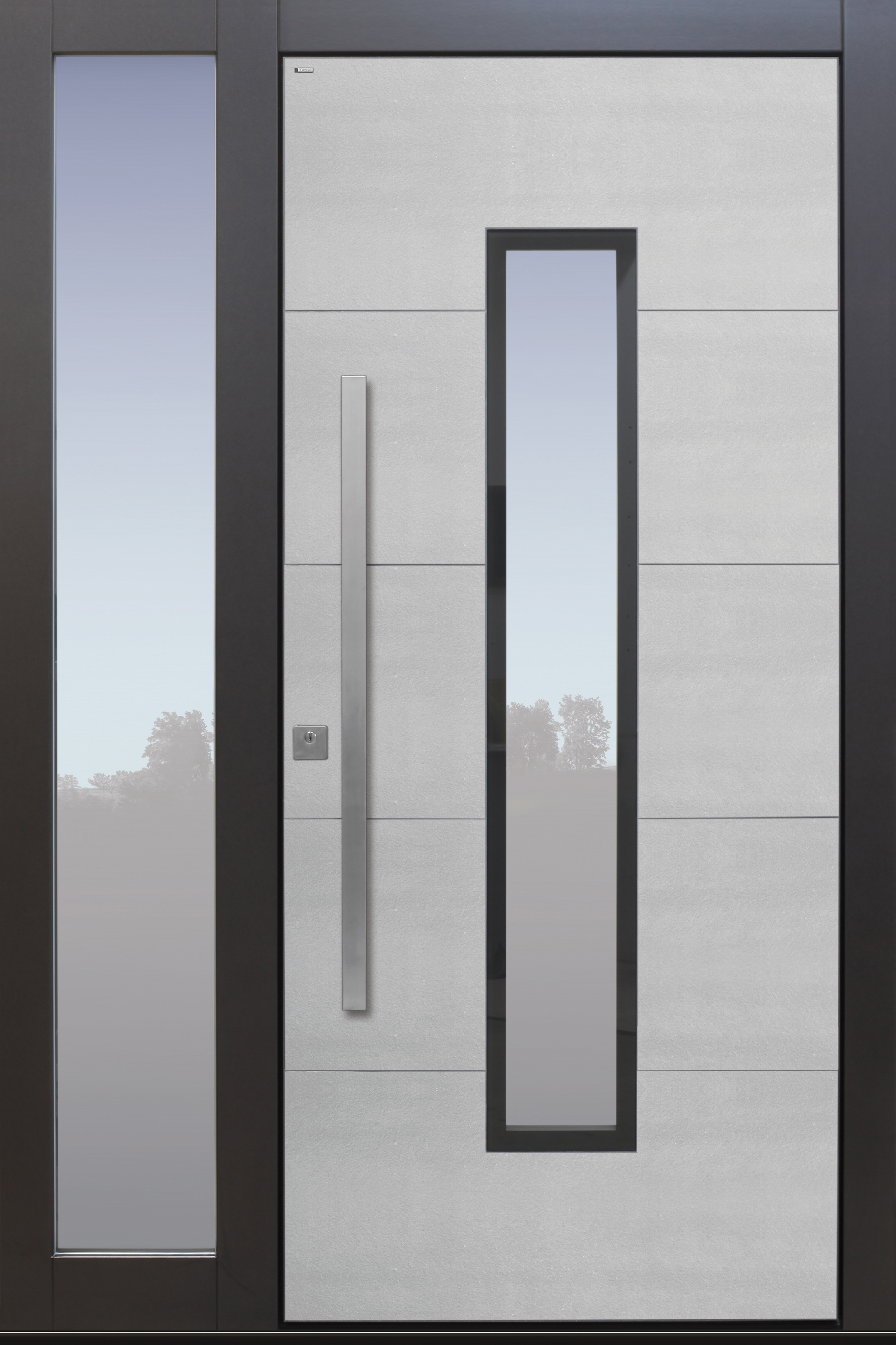 Haustür modern, TOPICcore, Keramik, Grau, Koshi grau, Sicherheitstür, passivhaustauglich, besser als Alu, Glas, Seitenteil Haustür modern, TOPICcore, Keramik, Grau, Koshi grau, Sicherheitstür, passivhaustauglich, besser als Alu, Glas, Seitenteil