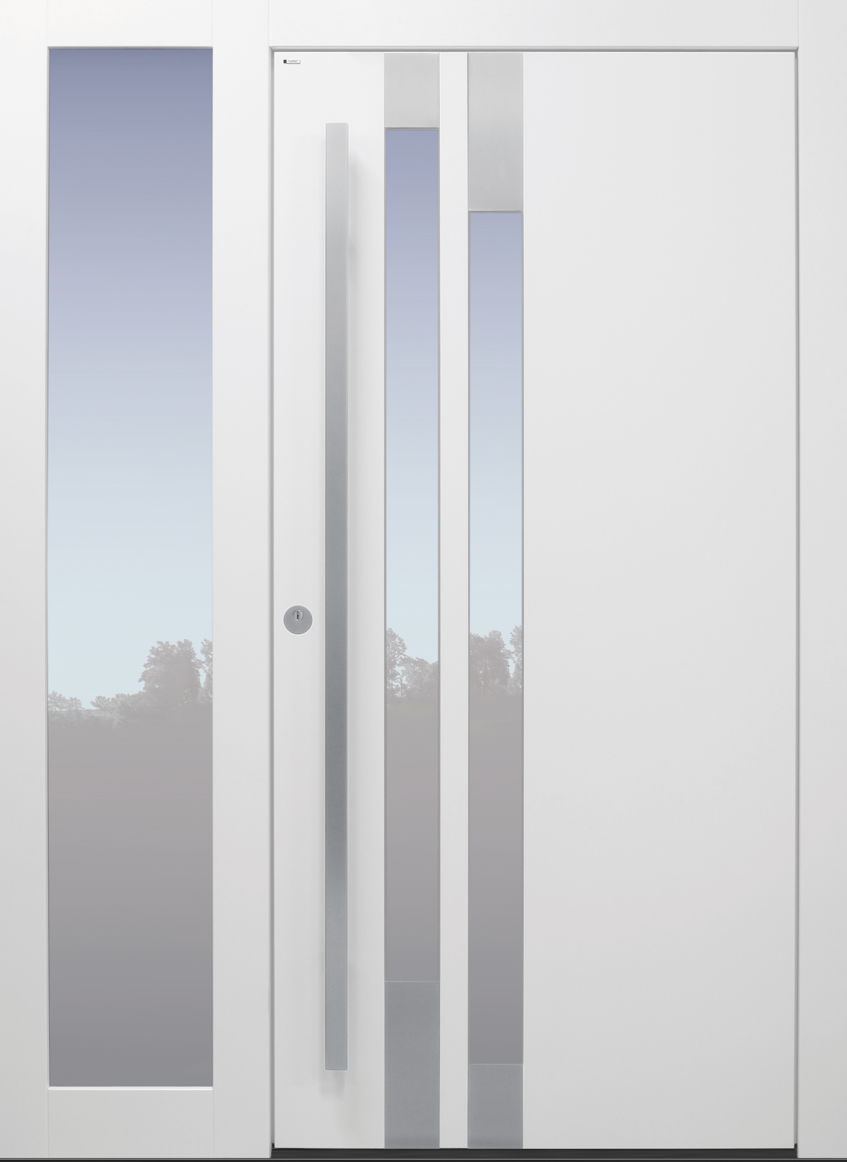 Haustür modern, TOPICcore, weiß, Sicherheitstür, passivhaustauglich, besser als Alu, Glas, Seitenteil Haustür modern, TOPICcore, weiß, Sicherheitstür, passivhaustauglich, besser als Alu, Glas, Seitenteil