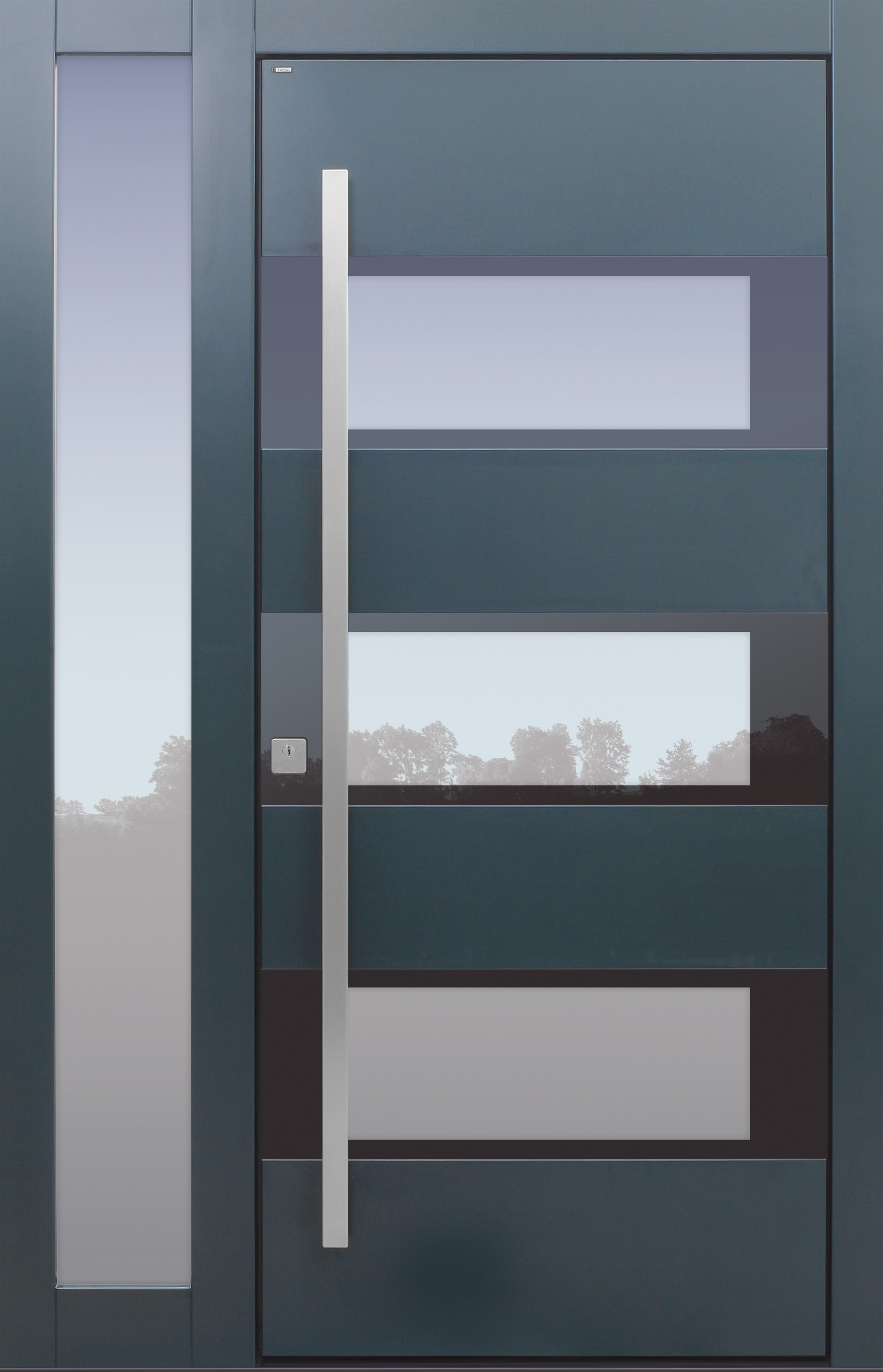 Haustür modern, grau, TOPICcore, Seitenteil, Sicherheitstür, passivhaustauglich, besser als Alu, Glas Haustür modern, grau, TOPICcore, Seitenteil, Sicherheitstür, passivhaustauglich, besser als Alu, Glas