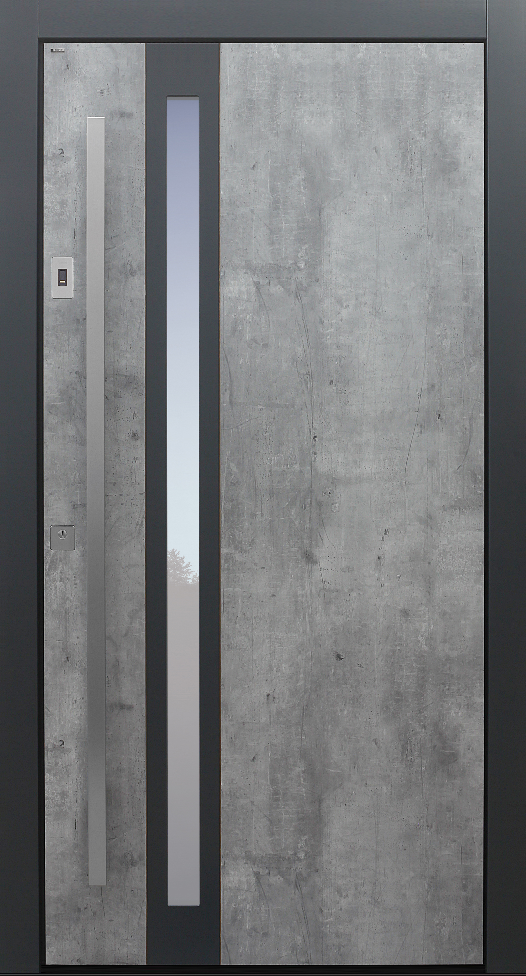 Haustür modern, TOPICcore, Exterior, grau, Sicherheitstür, passivhaustauglich, besser als Alu, Glas, Fingerprint Haustür modern, TOPICcore, Exterior, grau, Sicherheitstür, passivhaustauglich, besser als Alu, Glas, Fingerprint