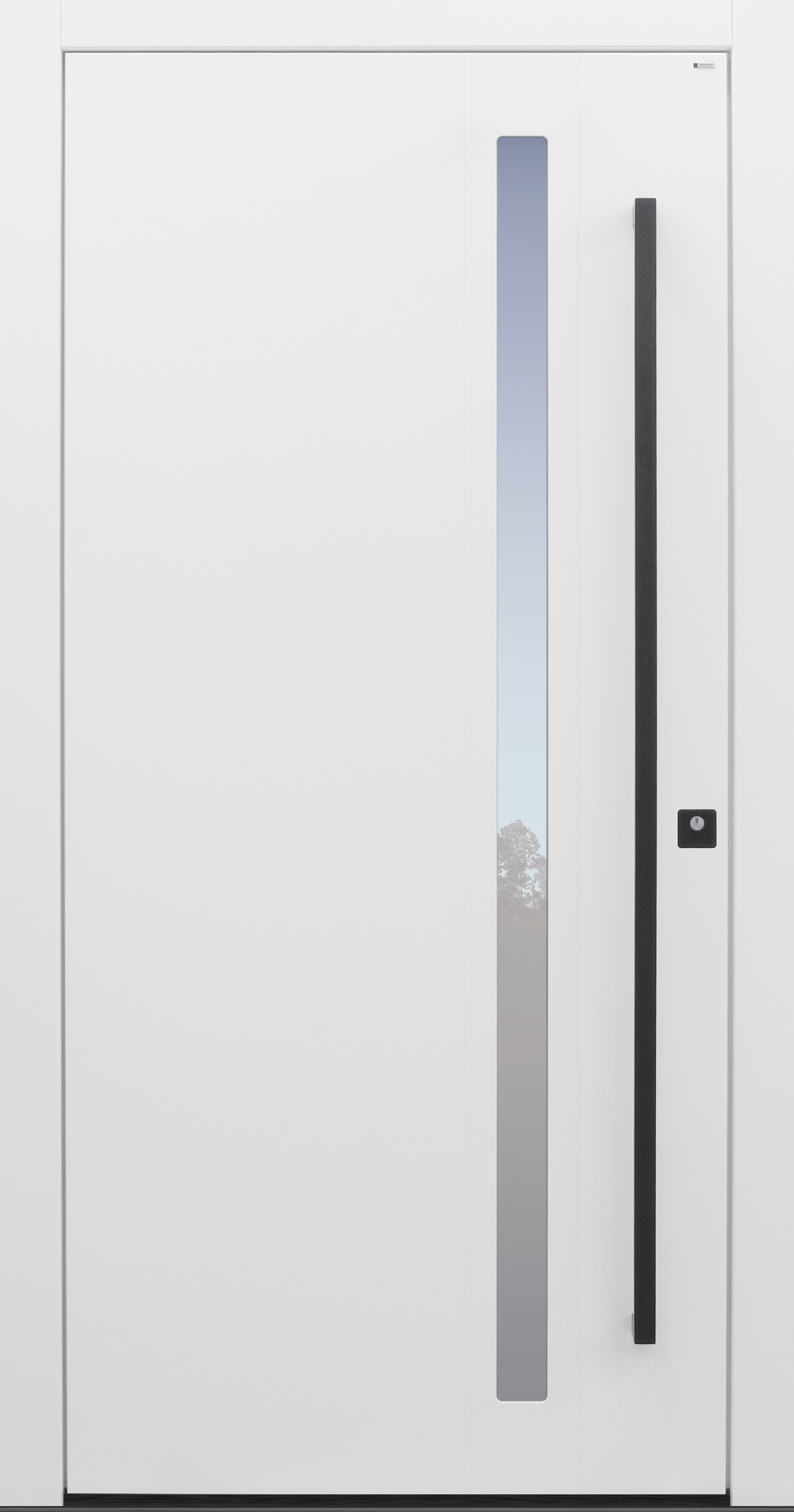 Haustür modern, TOPICcore, weiß, Sicherheitstür, passivhaustauglich, besser als Alu, Glas, Stoßgriff schwarz Haustür modern, TOPICcore, weiß, Sicherheitstür, passivhaustauglich, besser als Alu, Glas, Stoßgriff schwarz
