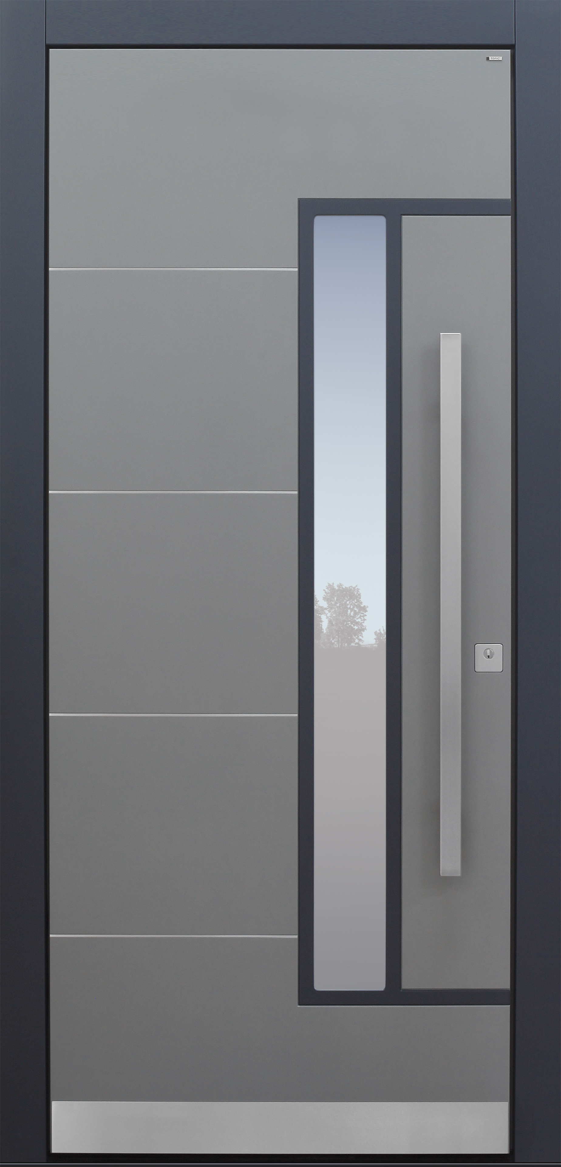 Haustür modern, grau, TOPICcore, Edelstahl, Sicherheitstür, passivhaustauglich, besser als Alu, Glas Haustür modern, grau, TOPICcore, Edelstahl, Sicherheitstür, passivhaustauglich, besser als Alu, Glas