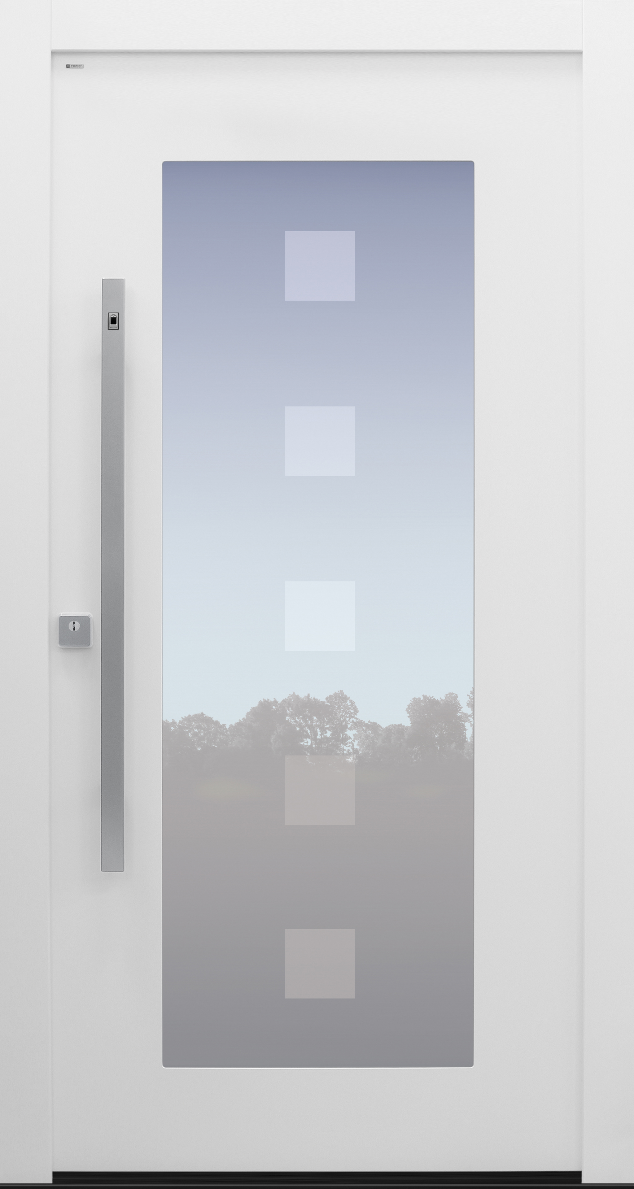 Haustür modern, weiß TOPICcore, Fingerprint, Sicherheitstür, besser als Alu, Glas, Glasmotiv Haustür modern, weiß TOPICcore, Fingerprint, Sicherheitstür, besser als Alu, Glas, Glasmotiv