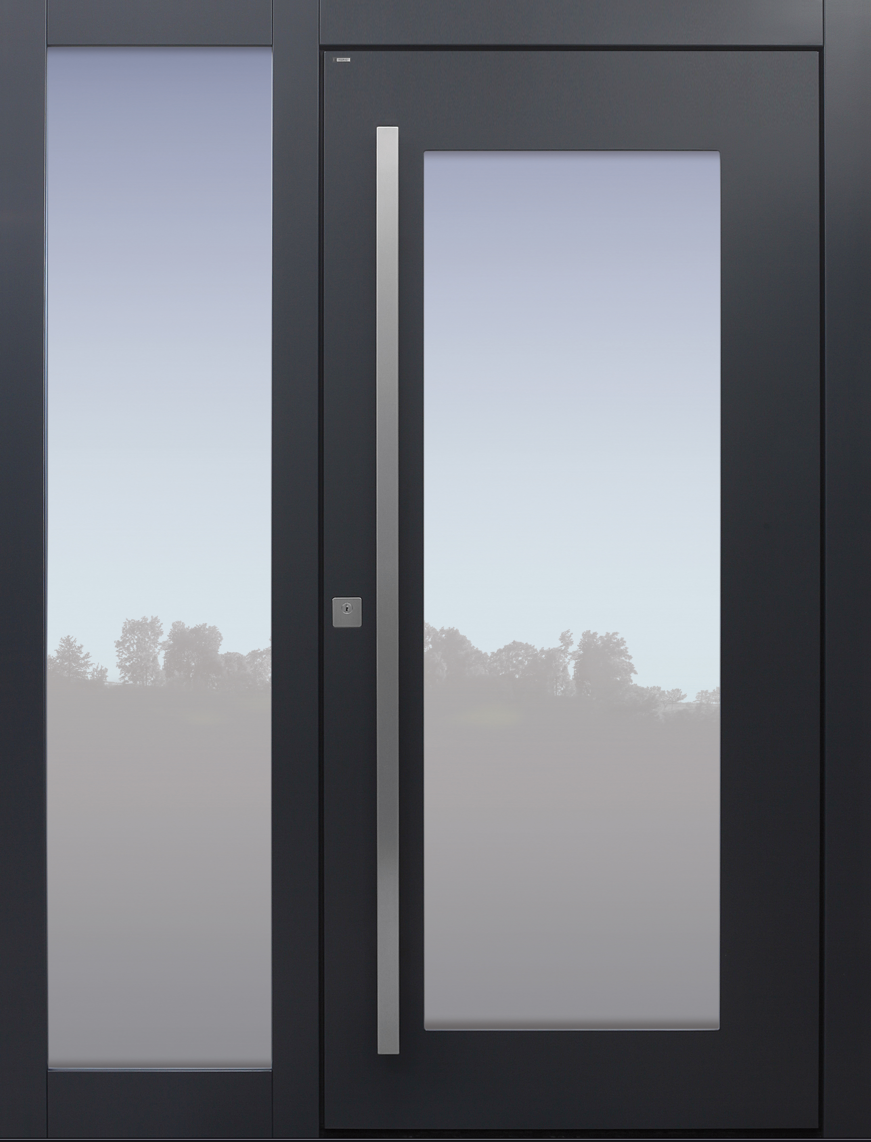 Haustür modern, TOPICcore, Anthrazit, dunkelgrau, Sicherheitstür, passivhaustauglich, besser als Alu, Glas, Seitenteil Haustür modern, TOPICcore, Anthrazit, dunkelgrau, Sicherheitstür, passivhaustauglich, besser als Alu, Glas, Seitenteil