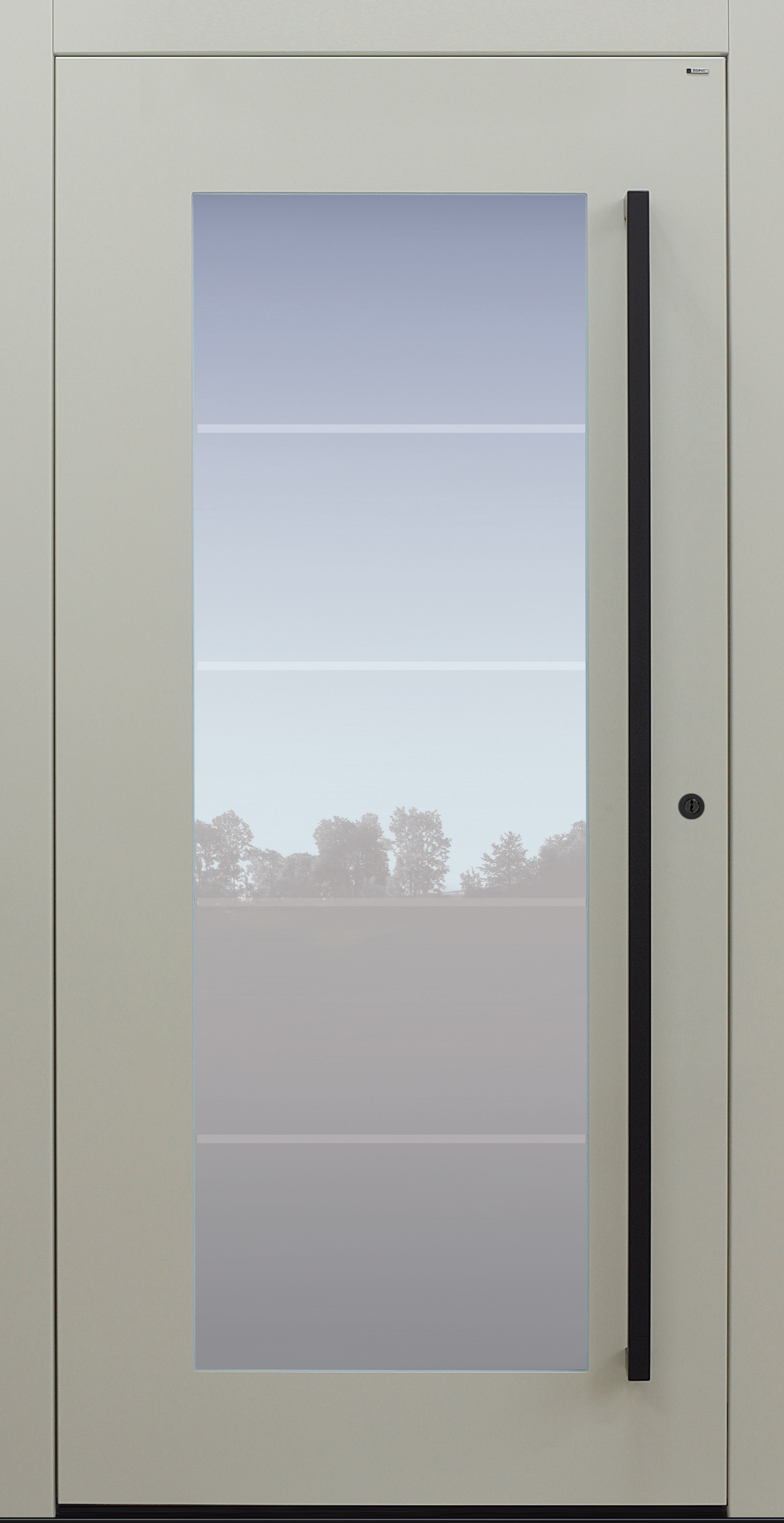 Haustür weiß mit Glasmotiv MS4 mit Stoßgriff schwarz Modell B34 Haustür weiß mit Glasmotiv MS4 mit Stoßgriff schwarz Modell B34