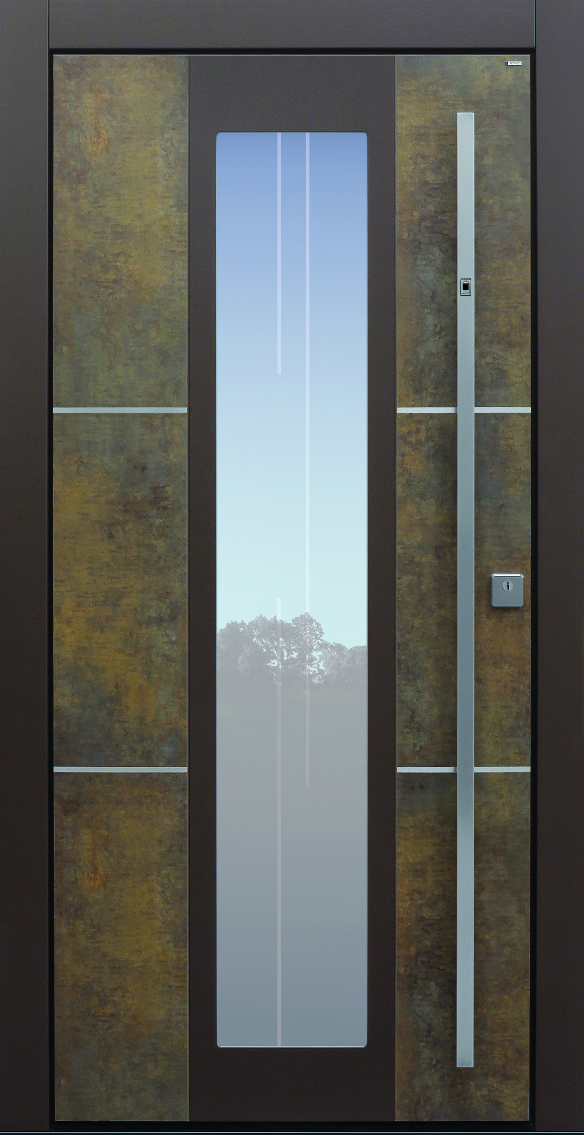 Haustür modern, Exterior, Patina Bronze, Sicherheitstür, passivhaustauglich, besser als Alu, Glas, Glasmotiv Haustür modern, Exterior, Patina Bronze, Sicherheitstür, passivhaustauglich, besser als Alu, Glas, Glasmotiv