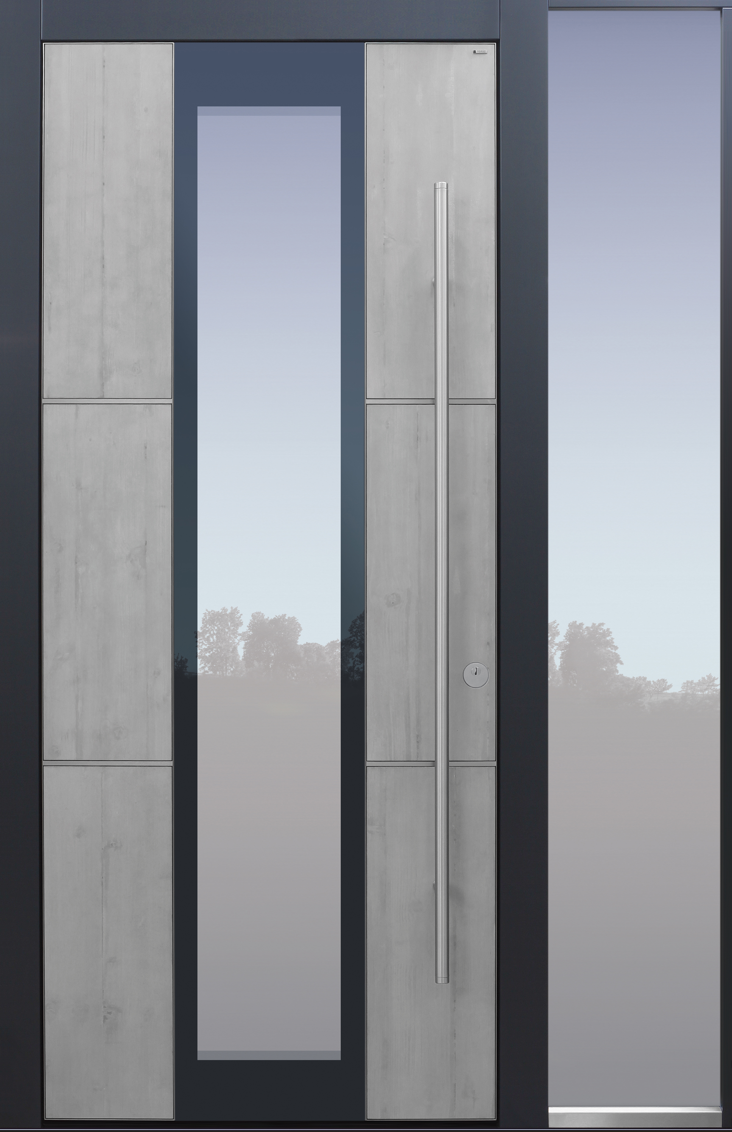 Haustür modern, Beton, Echtbeton, Sicherheitstür, passivhaustauglich, besser als Alu, Glas, Seitenteil Haustür modern, Beton, Echtbeton, Sicherheitstür, passivhaustauglich, besser als Alu, Glas, Seitenteil