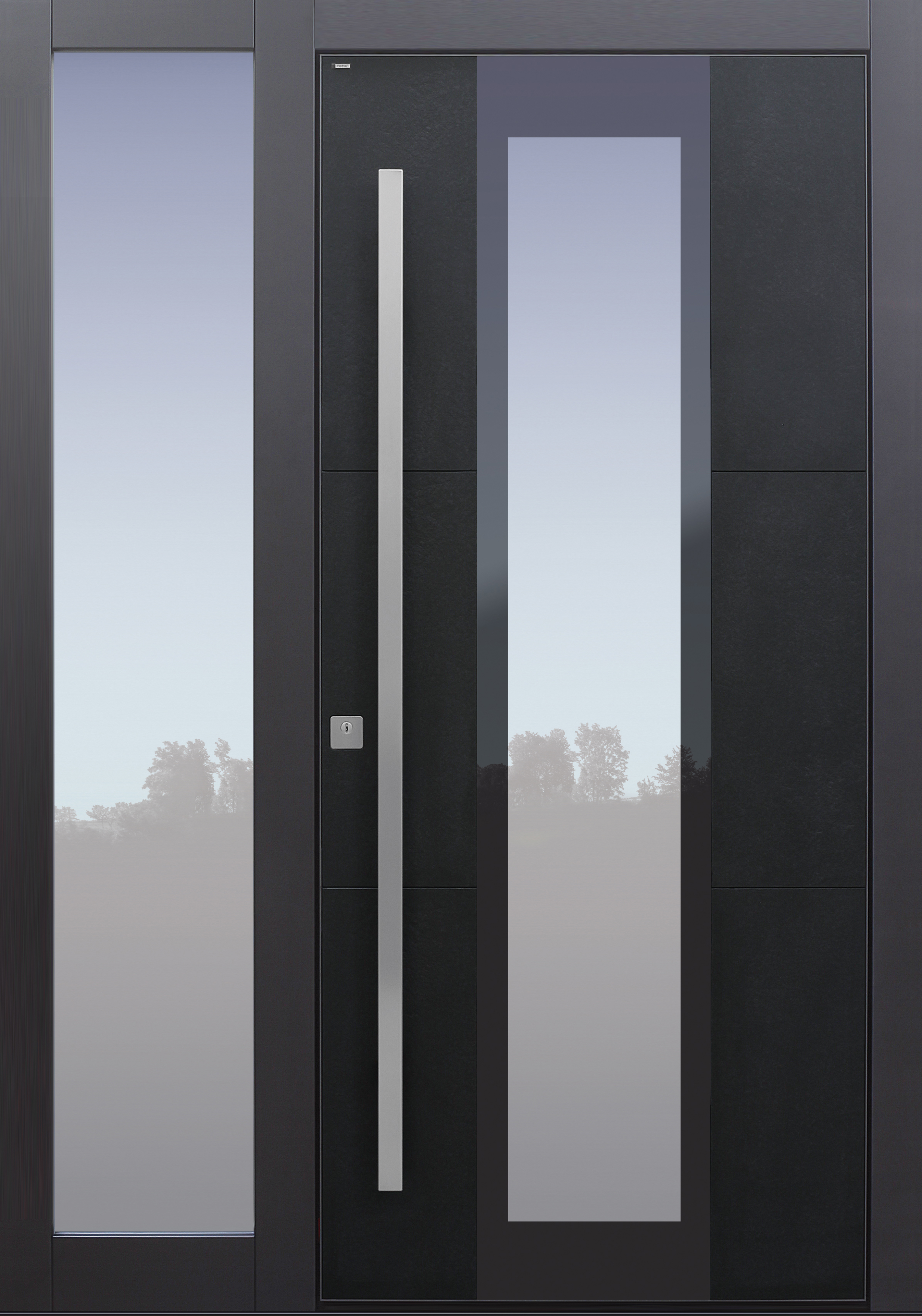 Haustür modern, Keramik, Koshi nero, Dunkelgrau, Sicherheitstür, passivhaustauglich, besser als Alu, Glas, Seitenteil Haustür modern, Keramik, Koshi nero, Dunkelgrau, Sicherheitstür, passivhaustauglich, besser als Alu, Glas, Seitenteil