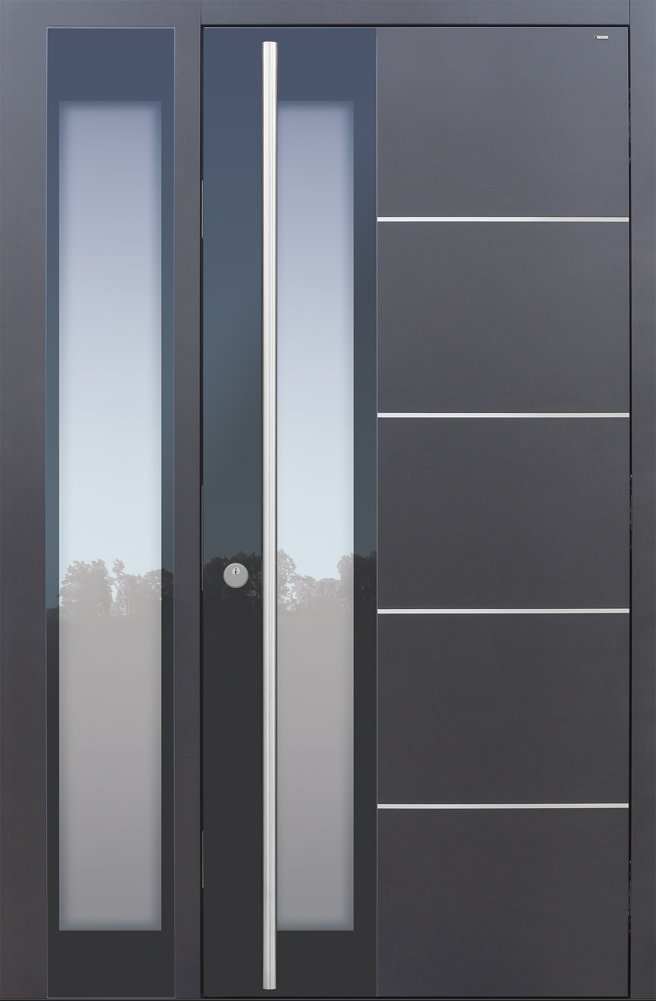 Haustür modern, anthrazit, TOPICcore, Edelstahl, Seitenteil, Sicherheitstür, Edelstahllisenen, passivhaustauglich, besser als Alu, Glas Haustür modern, anthrazit, TOPICcore, Edelstahl, Seitenteil, Sicherheitstür, passivhaustauglich, besser als Alu, Glas