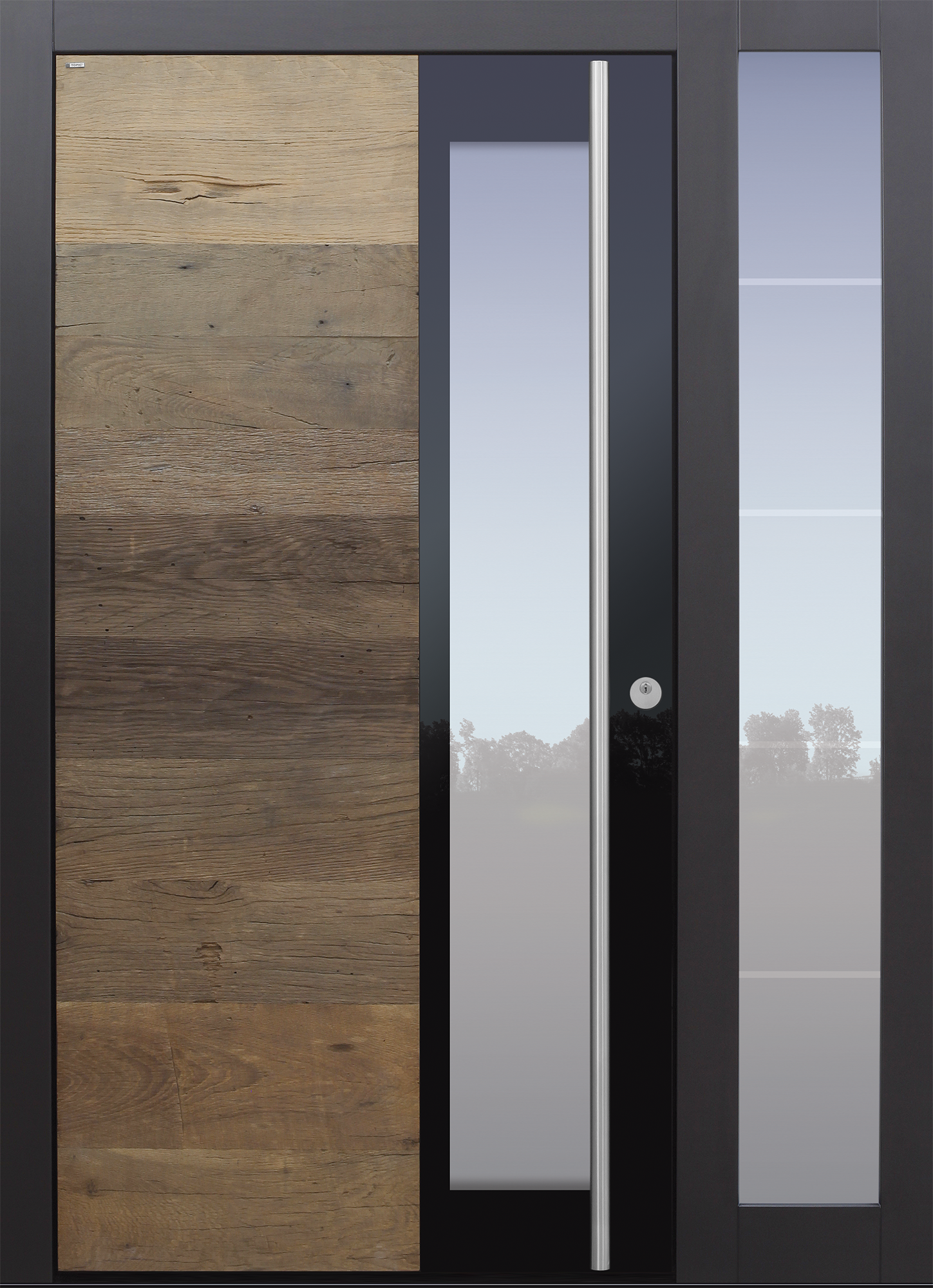Haustür modern, Altholz, Eiche, Holz, über 300 Jahre, anthrazit, mit Seitenteil, TOPICcore, Sicherheitstür, passivhaustauglich, besser als alu, Glas Haustür modern, Altholz, Eiche, Holz, über 300 Jahre, anthrazit, mit Seitenteil, TOPICcore, Sicherheitstür, passivhaustauglich, besser als alu, Glas