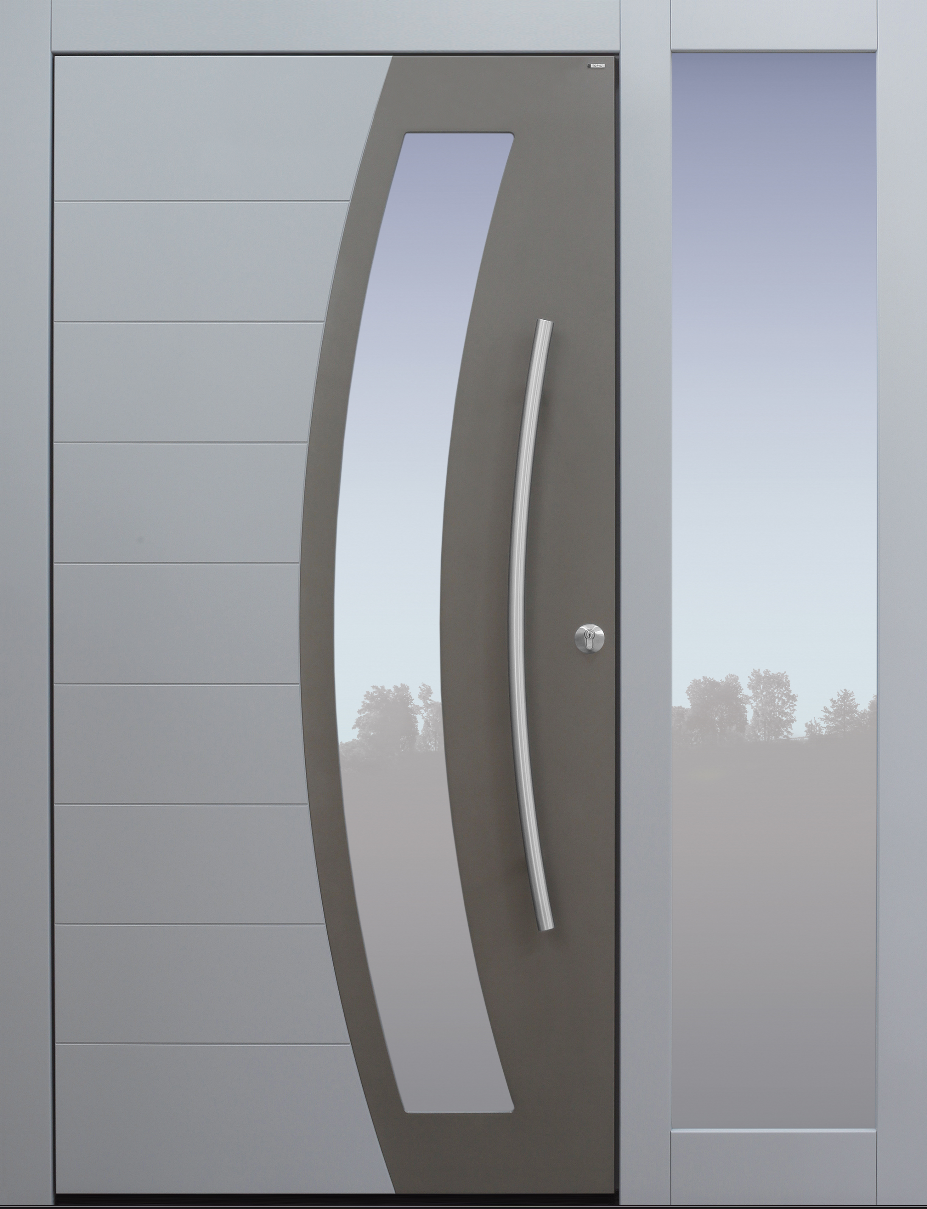 Haustür, modern, grau, TOPICcore, Seitenteil, Sicherheitstür, passivhaustauglich, besser als Alu, Glas Haustür, modern, grau, TOPICcore, Seitenteil, Sicherheitstür, passivhaustauglich, besser als Alu, Glas