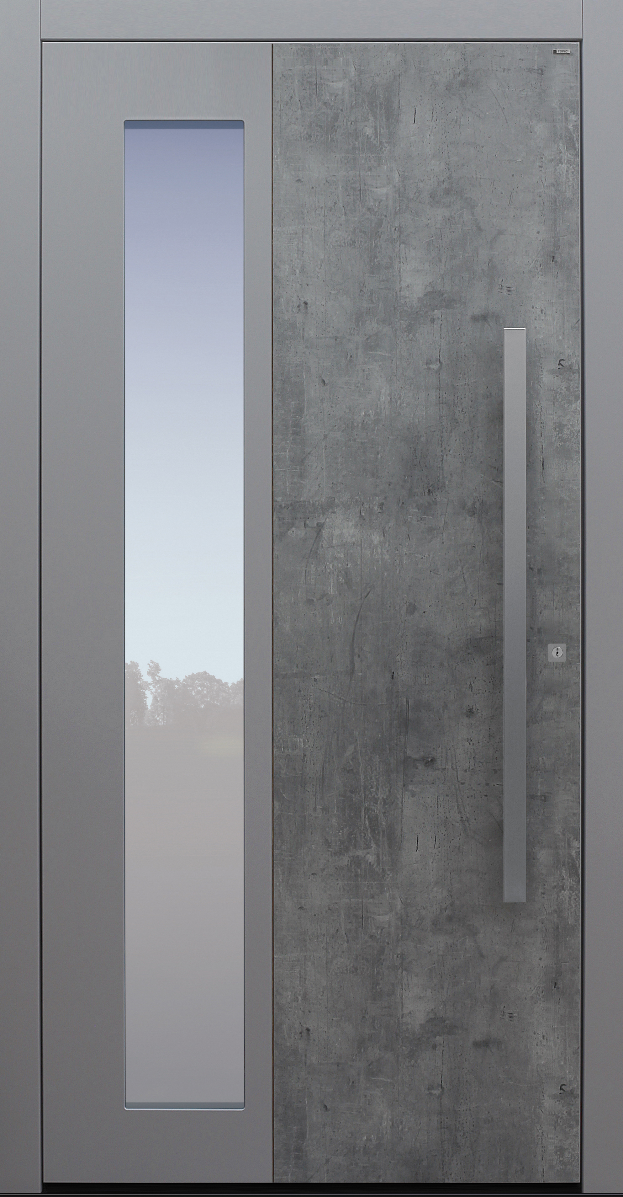 Haustür Exterior Skyline mit Option 2. Farbe und Designpaket keine Spurfräsungen auf Kundenwunsch Modell B63 Haustür Exterior Skyline mit Option 2. Farbe und Designpaket keine Spurfräsungen auf Kundenwunsch Modell B63