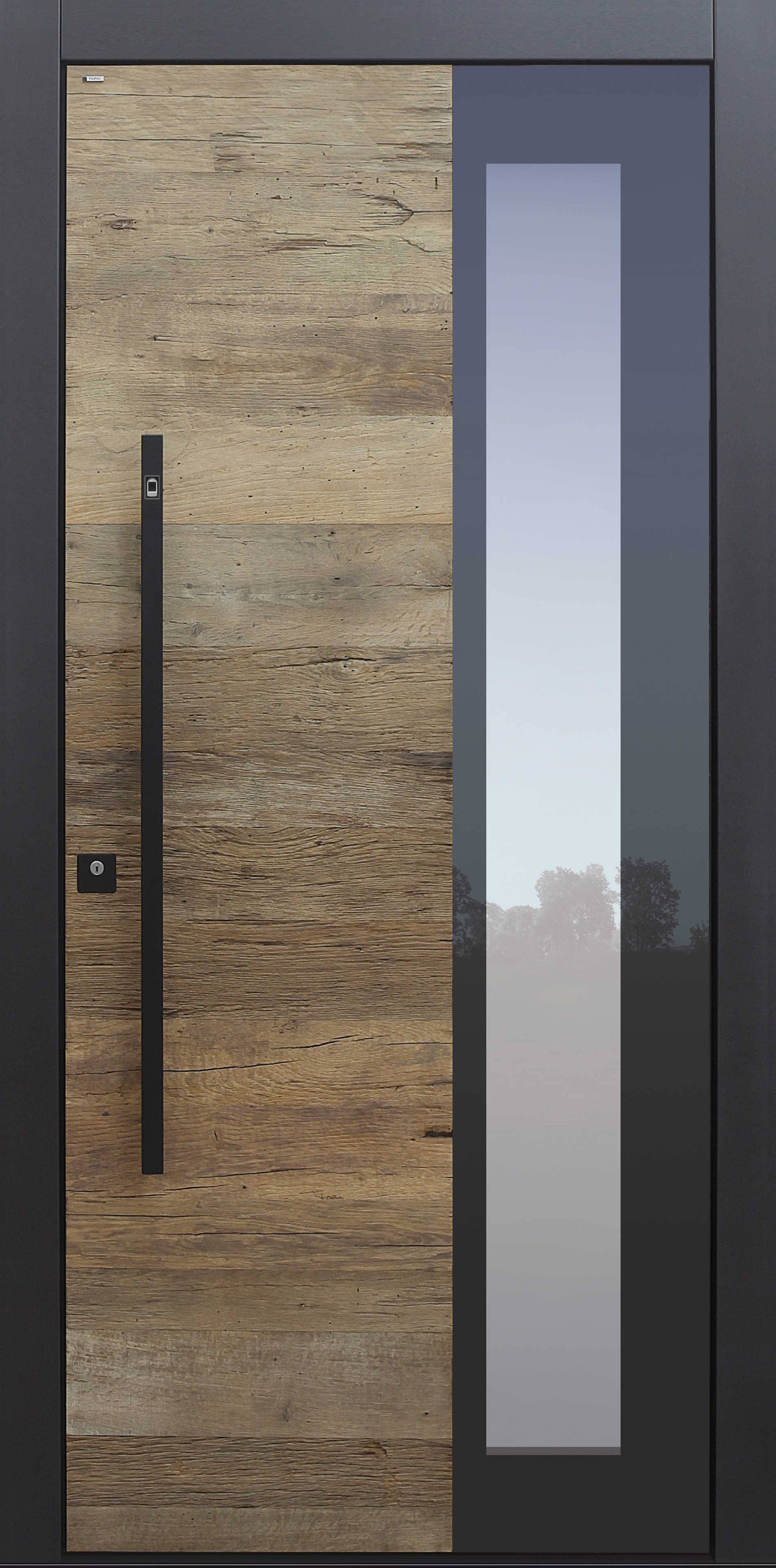 Haustür modern, TOPICcore, Altholz Eiche, Stoßgriff schwarz, Eiche, Sicherheitstür, passivhaustauglich, besser als Alu, Glas Haustür modern, TOPICcore, Altholz Eiche, Stoßgriff schwarz, Eiche, Sicherheitstür, passivhaustauglich, besser als Alu, Glas