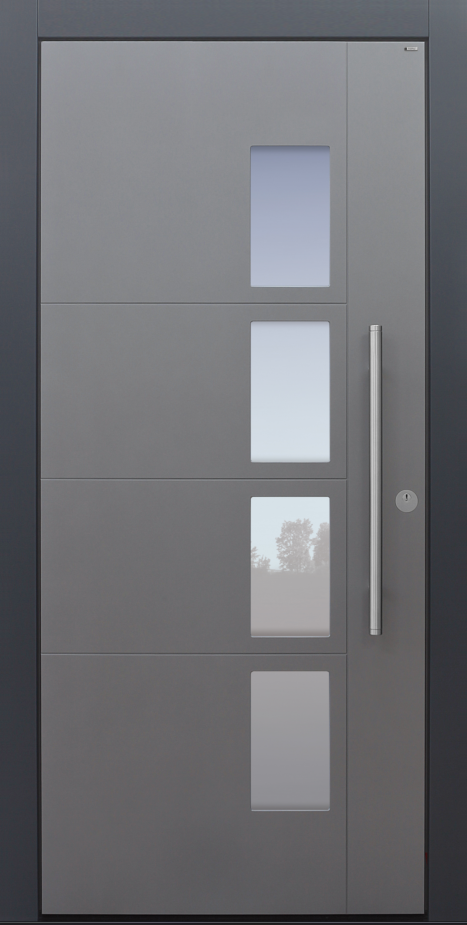 Haustür modern, grau, TOPICcore, Sicherheitstür, passivhaustauglich, besser als Alu Haustür modern, grau, TOPICcore, Sicherheitstür, passivhaustauglich, besser als Alu