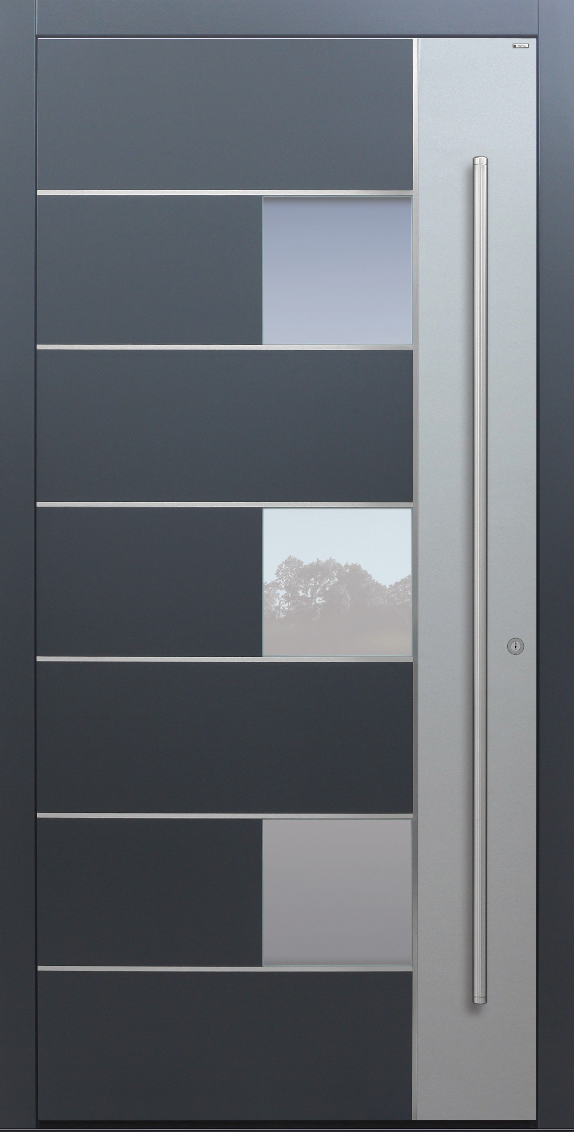 Haustür anthrazit mit Option 2. Farbe Modell B66 Haustür anthrazit mit Option 2. Farbe Modell B66