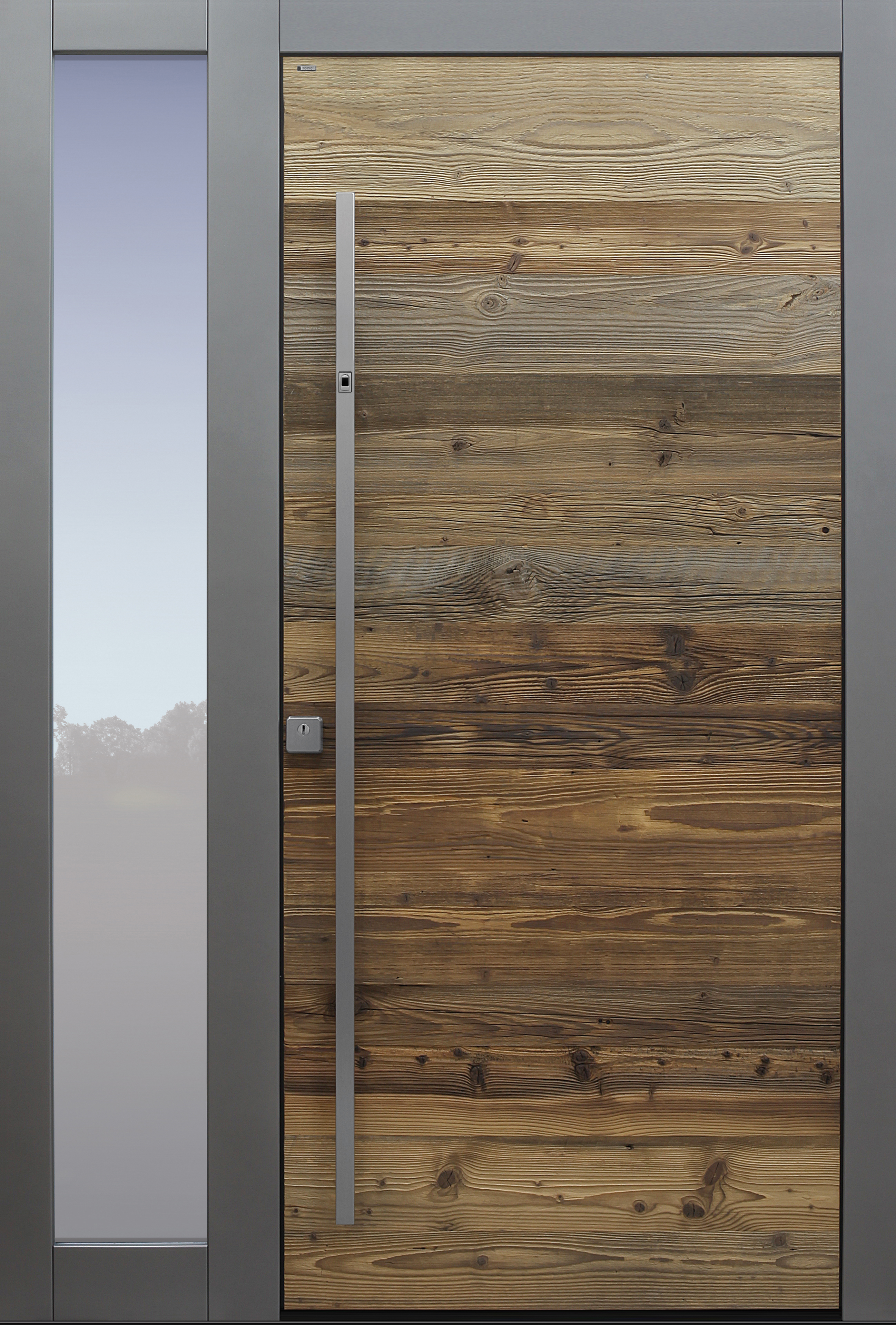 Haustür modern, Holz, Fichte, Altholz Fichte, Altholz, Sicherheitstür, passivhaustauglich, besser als Alu, Glas, Seitenteil, Fingerprint Haustür modern, Holz, Fichte, Altholz Fichte, Altholz, Sicherheitstür, passivhaustauglich, besser als Alu, Glas, Seitenteil, Fingerprint
