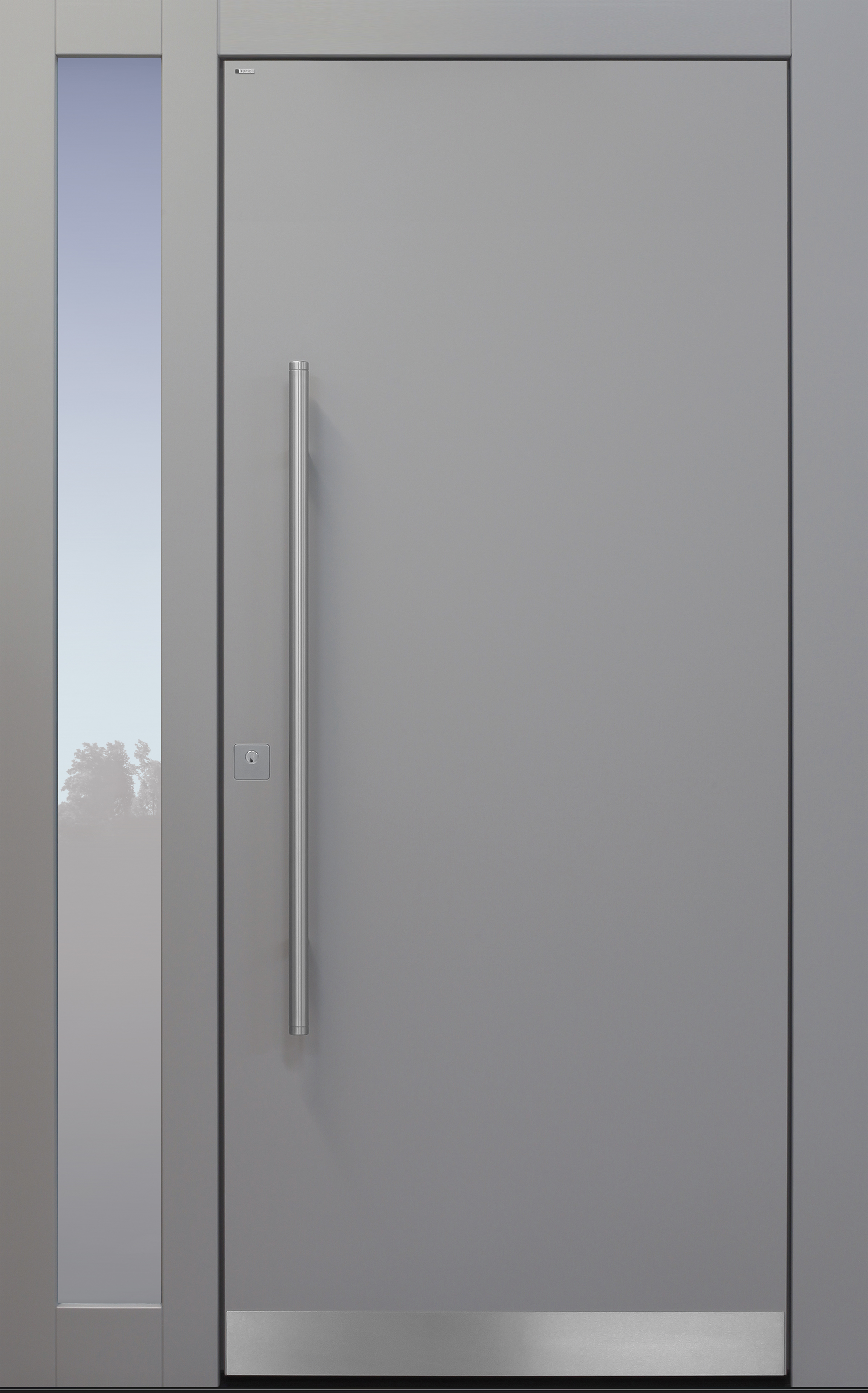 Haustür modern, grau, Seitenteil, TOPICcore, Sicherheitstür, passivhaustauglich, besser als Alu, Glas Haustür modern, grau, Seitenteil, TOPICcore, Sicherheitstür, passivhaustauglich, besser als Alu, Glas