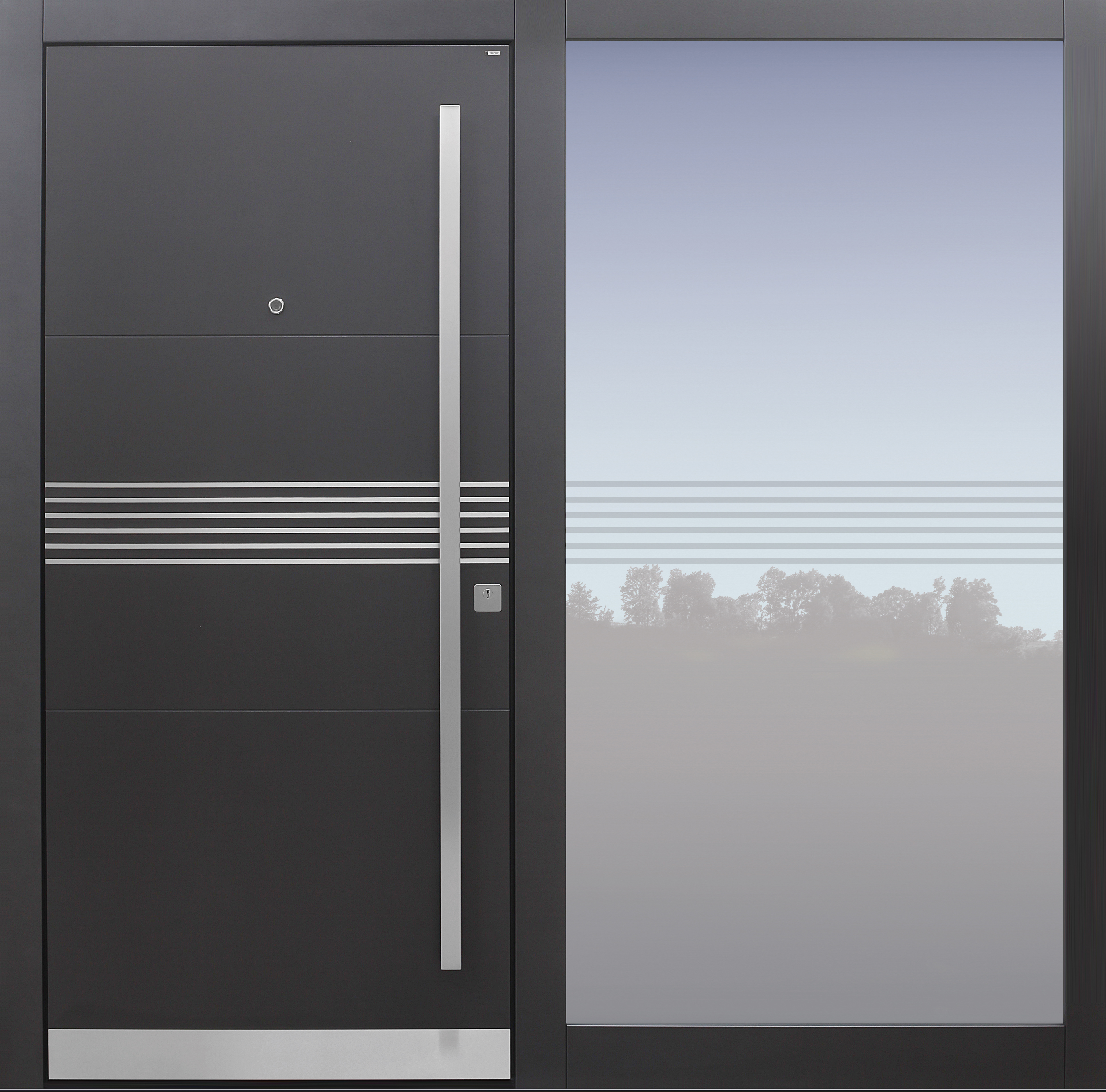 Haustür modern, TOPICcore, Anthrazit, Dunkelgrau, Sicherheitstür, passivhaustauglich, besser als Alu, Glas, Seitenteil, Spion Haustür modern, TOPICcore, Anthrazit, Dunkelgrau, Sicherheitstür, passivhaustauglich, besser als Alu, Glas, Seitenteil, Spion