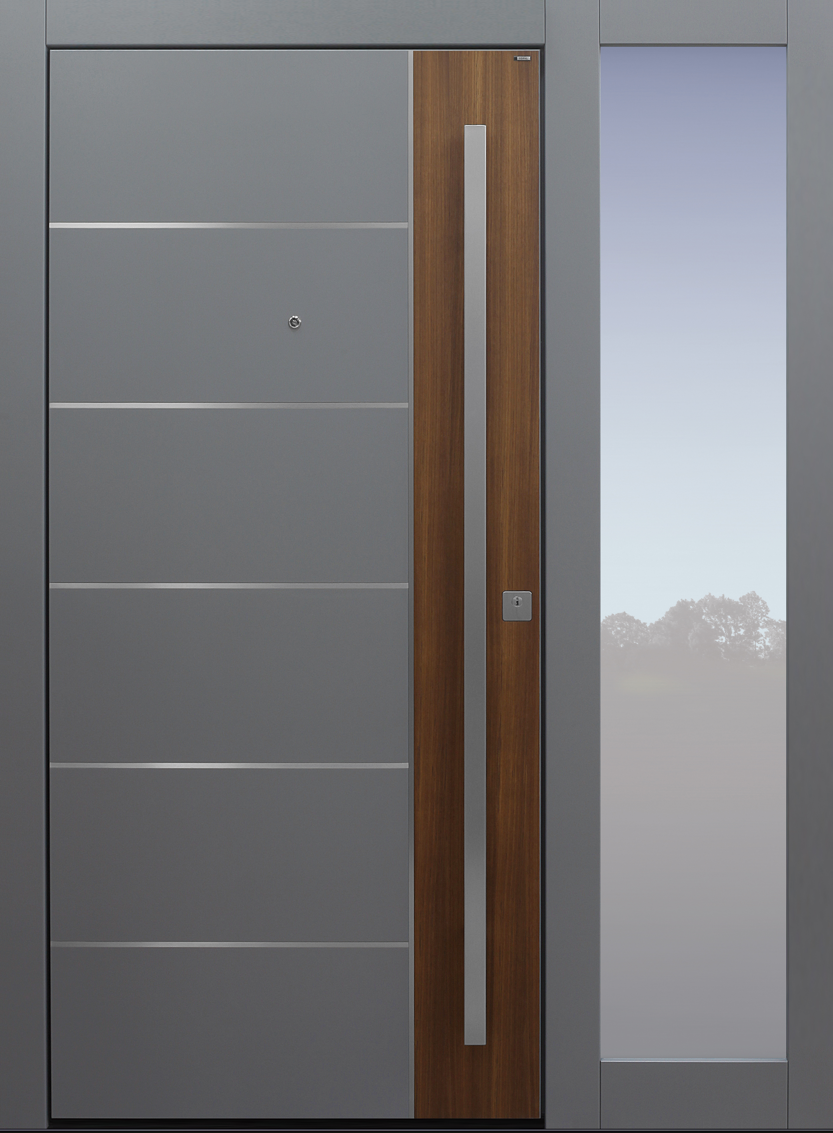 Haustür modern, TOPICcore, grau, Sicherheitstür, passivhaustauglich, besser als Alu, Glas, Seitenteil Haustür modern, TOPICcore, grau, Sicherheitstür, passivhaustauglich, besser als Alu, Glas, Seitenteil
