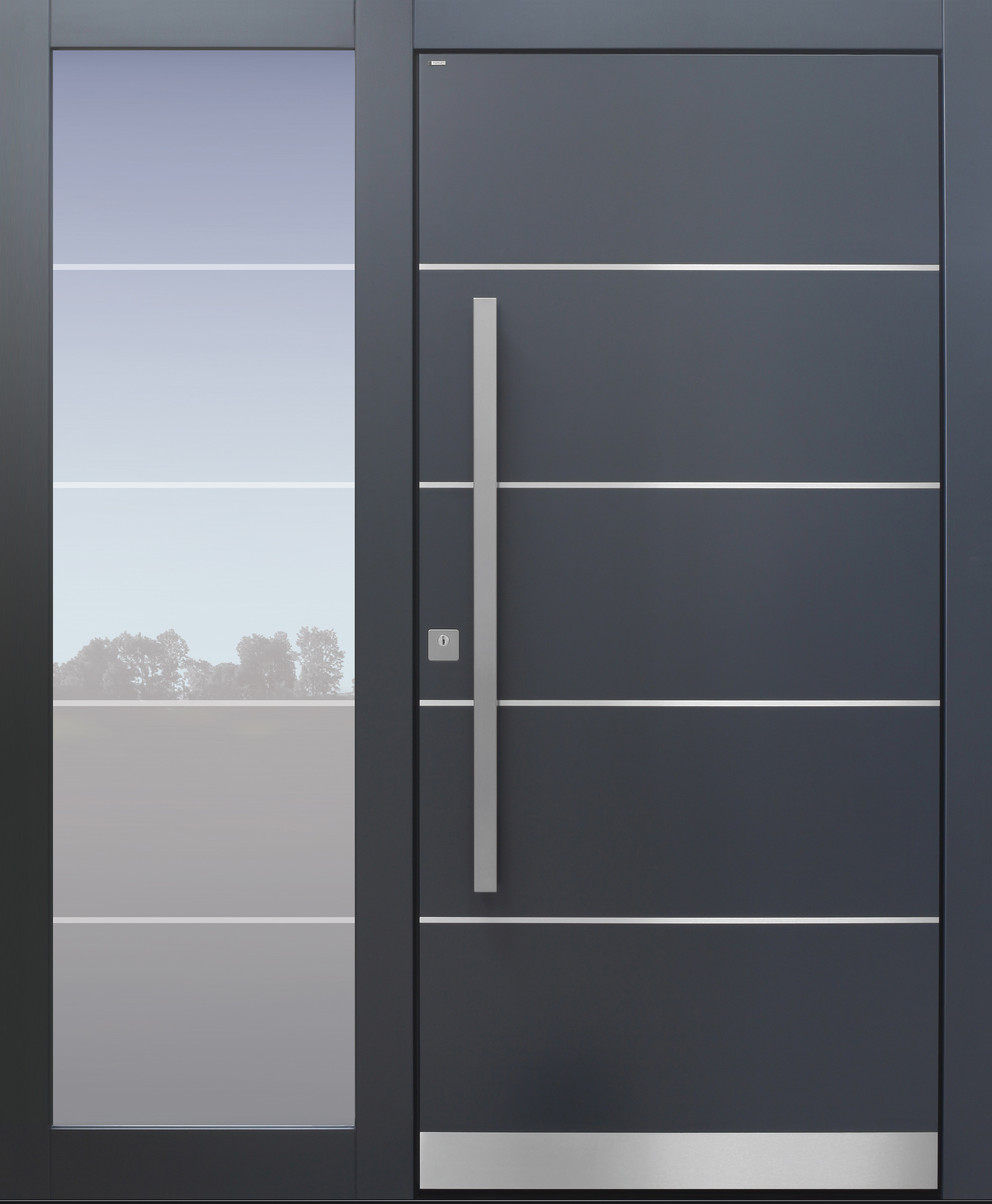 Haustür modern, anthrazit, mit Seitenteil, TOPICcore, Edelstahl, Sicherheitstür, passivhaustauglich, besser als Alu, Glas Haustür modern, anthrazit, mit Seitenteil, TOPICcore, Edelstahl, Sicherheitstür, passivhaustauglich, besser als Alu, Glas