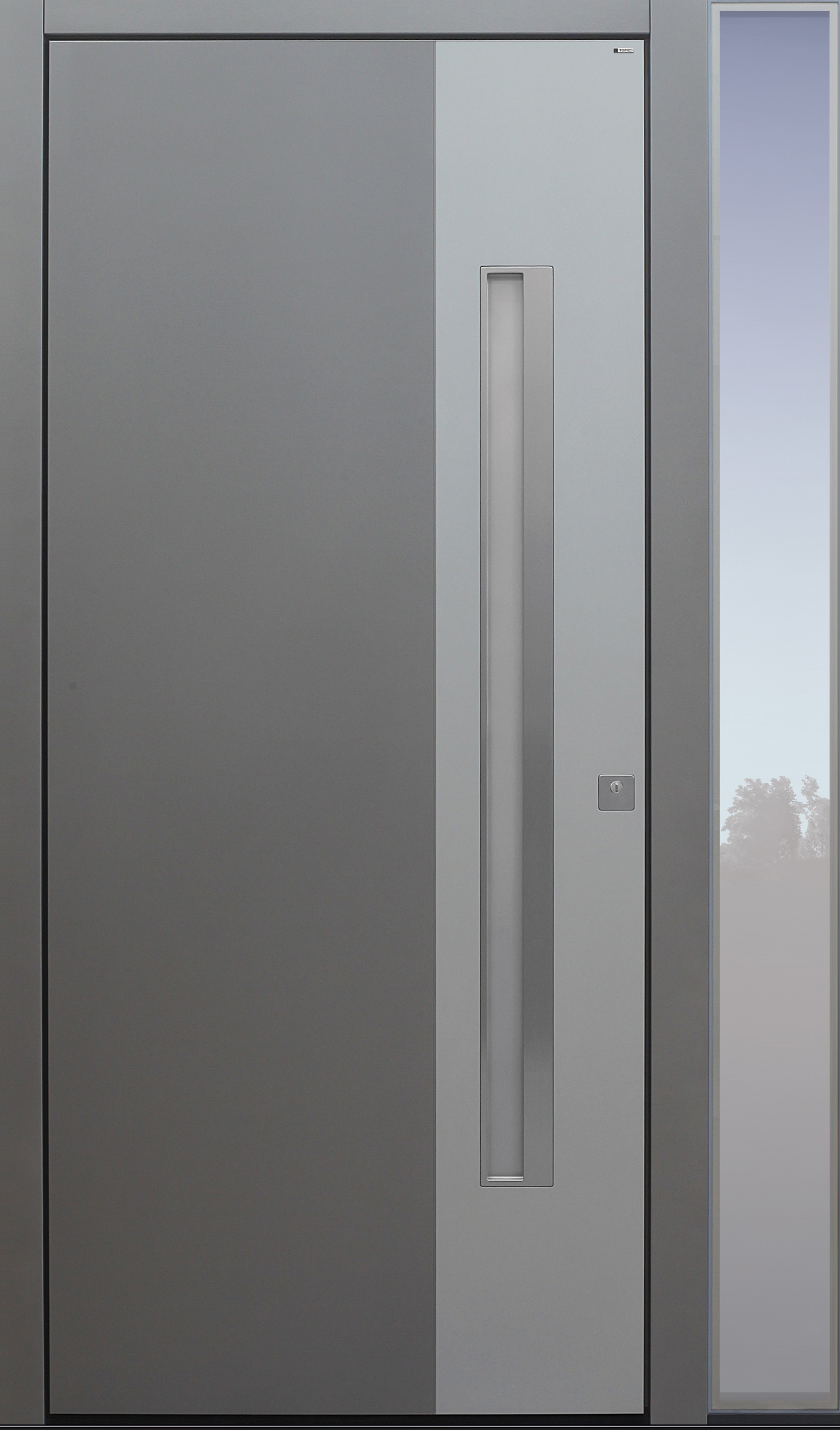 Haustür modern, grau, TOPICcore, Sicherheitstür, passivhaustauglich, besser als Alu, Seitenteil, Glas Haustür modern, grau, TOPICcore, Sicherheitstür, passivhaustauglich, besser als Alu, Seitenteil, Glas