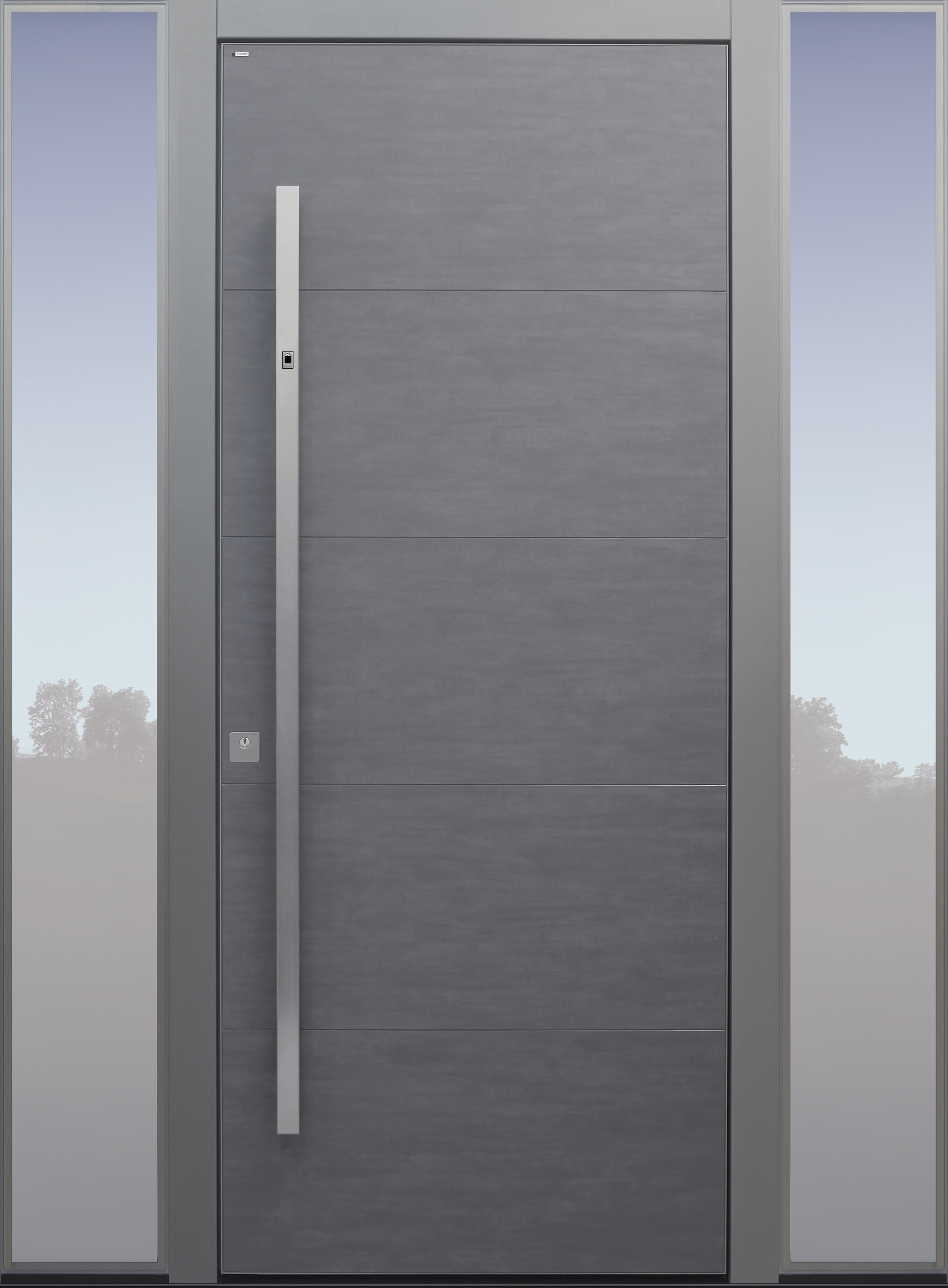 Haustür modern, Keramik, Koshi dunkelgrau, TOPICcore, mit Seitenteil, Sicherheitstür, passivhaustauglich, besser als Alu, Glas Haustür modern, Keramik, Koshi dunkelgrau, TOPICcore, mit Seitenteil, Sicherheitstür, passivhaustauglich, besser als Alu, Glas