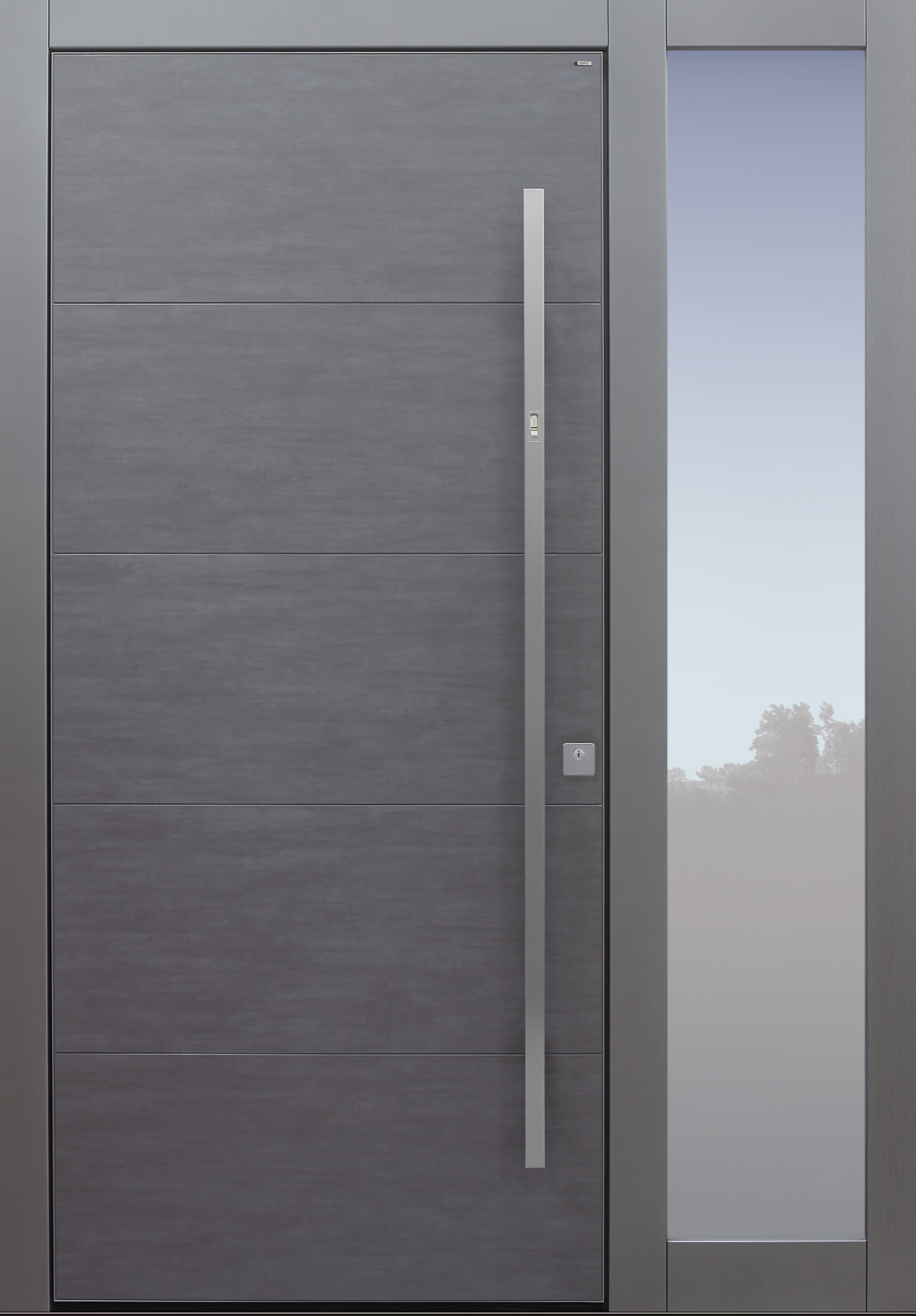Haustür modern, TOPICcore, Keramik, dunkelgrau, Sicherheitstür, passivhaustauglich, besser als Alu, Glas, Seitenteil, Fingerprint Haustür modern, TOPICcore, Keramik, dunkelgrau, Sicherheitstür, passivhaustauglich, besser als Alu, Glas, Seitenteil, Fingerprint