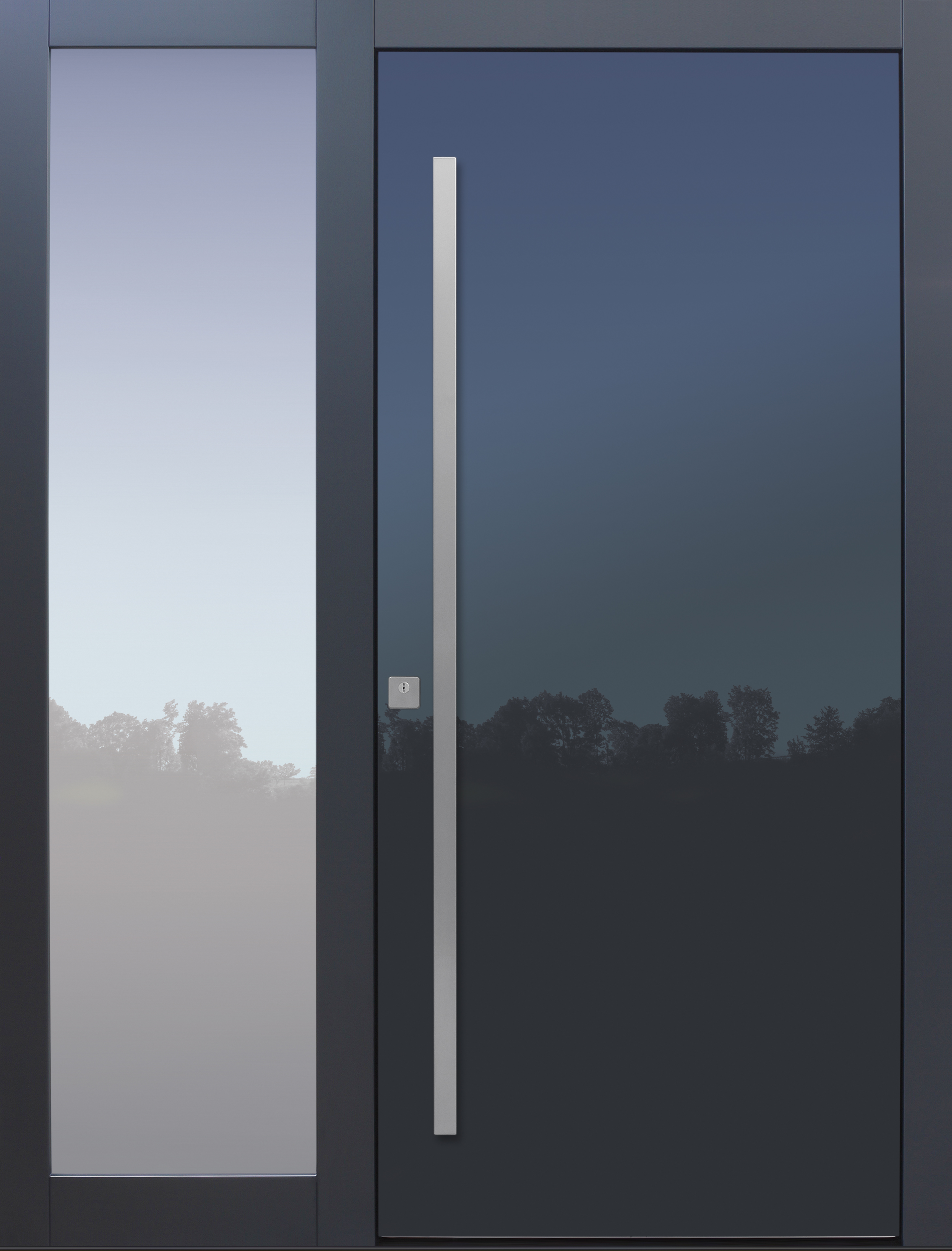 Haustür modern, anthrazit TOPICcore, mit Seitenteil, Sicherheitstür, passivhaustauglich, besser als Alu, Glas Haustür modern, anthrazit TOPICcore, mit Seitenteil, Sicherheitstür, passivhaustauglich, besser als Alu, Glas