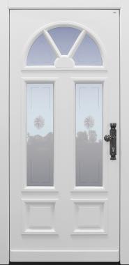 Haustür weiß mit Glasmotiv Modell A102-T1