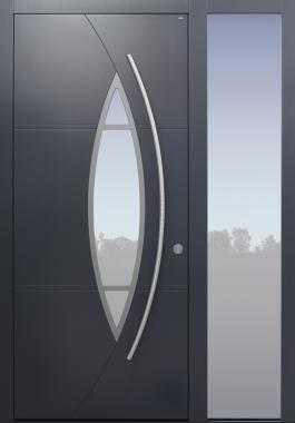 Haustür anthrazit mit Seitenteil B1 Modell A230