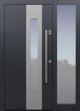 Haustür anthrazit mit Seitenteil B1 Modell A407