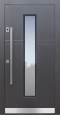 Haustür modern, anthrazit, TOPICcore, Fingerprint, Sicherheitstür, passivhaustauglich, besser als Alu, Glas