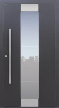 Haustür anthrazit mit Glasmotiv MS4 mit Option 2. Farbe und Designpaket Modell B11