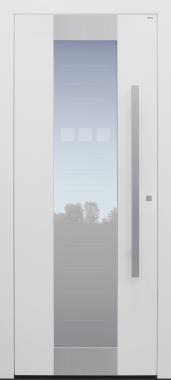 Haustür weiß mit Glasmotiv MS4 mit Option Designpaket Modell B11