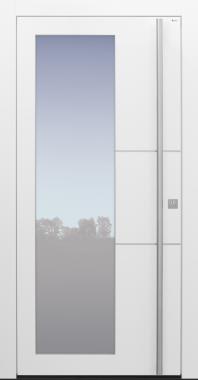 Haustür modern, weiß, TOPICcore, Sicherheitstür, passivhaustauglich, besser als Alu, Glas