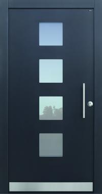 Haustür modern, TOPICcore, Anthrazit, Dunkelgrau, Sicherheitstür, passivhaustauglich, besser als Alu, Glas