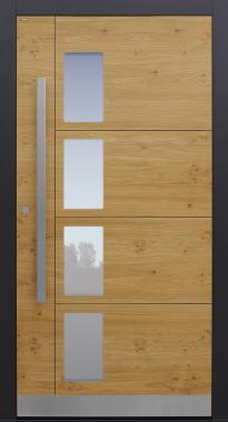 Haustür Eiche astig mit Option Designpaket Modell B65