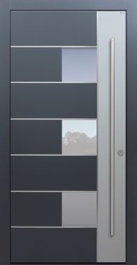 Haustür modern, TOPICcore, Anthrazit, Dunkelgrau, Sicherheitstür, passivhaustauglich, besser als Alu, Glas