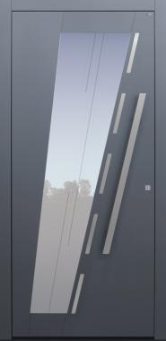 Haustür anthrazit mit Glasmotiv MS10 Modell B67