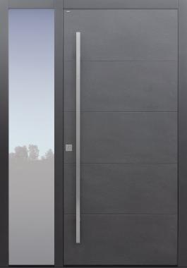 Haustür Keramik anthrazit dunkelgrau mit Seitenteil B1 Modell B9