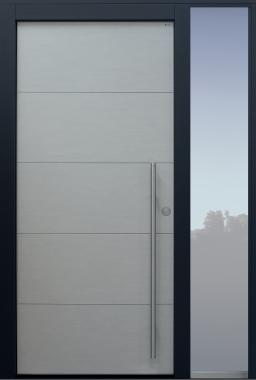 Haustür Keramik Koshi grau mit Seitenteil BG1 Modell B9