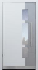 Haustür weiß mit Glasmotiv MR2 mit Option 2. Farbe Modell A250