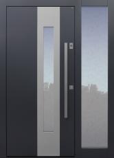 Haustür anthrazit mit Seitenteil B1 Modell A407
