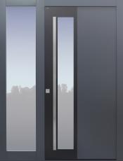 Haustür anthrazit mit Seitenteil T Modell B37