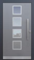 Haustür modern, grau TOPICcore, Edelstahl, Sicherheitstür, passivhaustauglich, besser als Alu, Glas