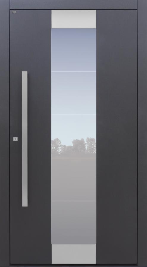 Haustür anthrazit mit Glasmotiv MS4 mit Option 2. Farbe und Designpaket Modell B11