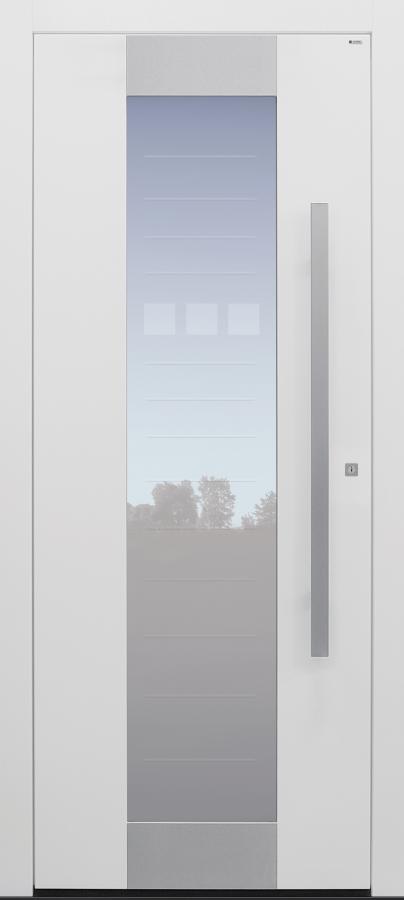 Haustür weiß mit Glasmotiv MS4 mit Option Designpaket Modell B11